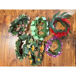 Vintage Artificial Hawaiian Hula Dancer Flower Headpieces
